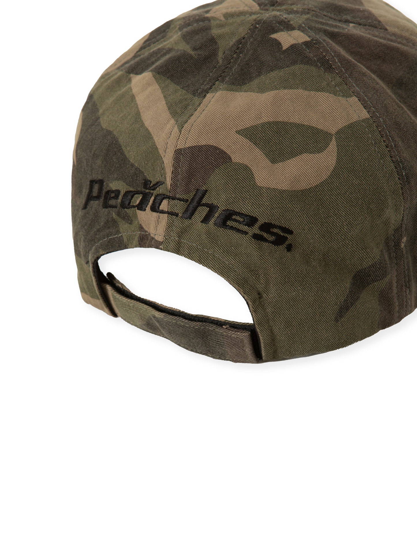 LEATHER APPLIQUE CAP CAMO