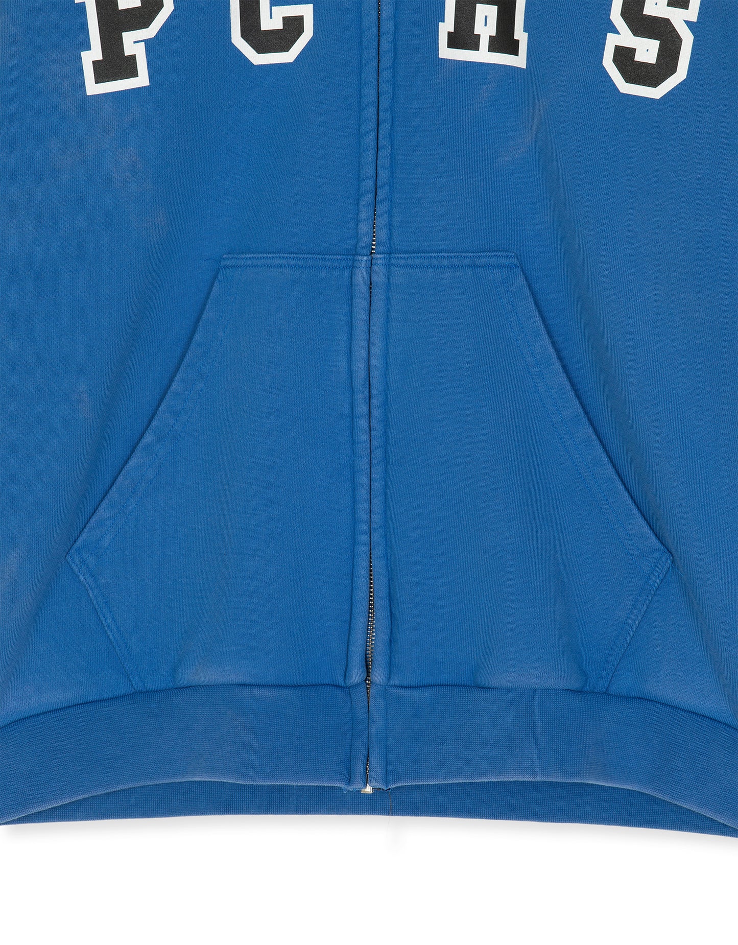 ENGINE START BUTTON ZIP-UP HOODIE BLUE