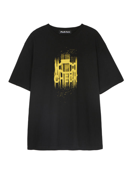 ENGINE CHECK TEE BLACK