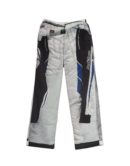 RACING SUIT PRINTED TRACK PANTS WHITE