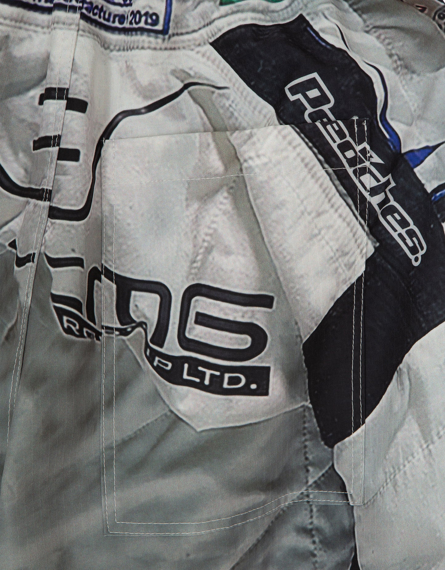 RACING SUIT PRINTED TRACK PANTS WHITE