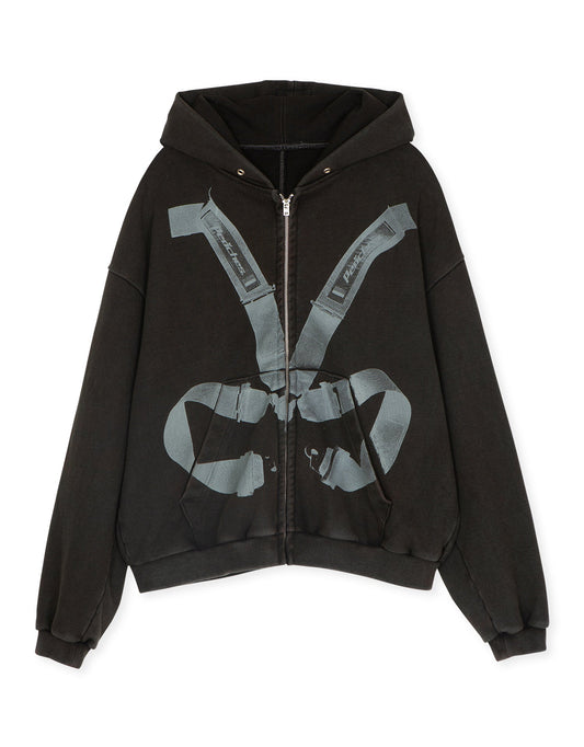 RACING HARNESS ZIP UP HOODIE