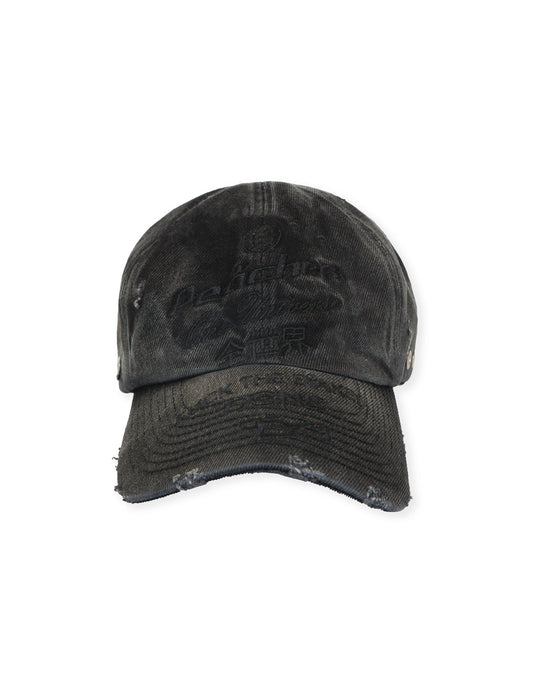 STAPLE LOGO DENIM CAP - BLACK STITCH