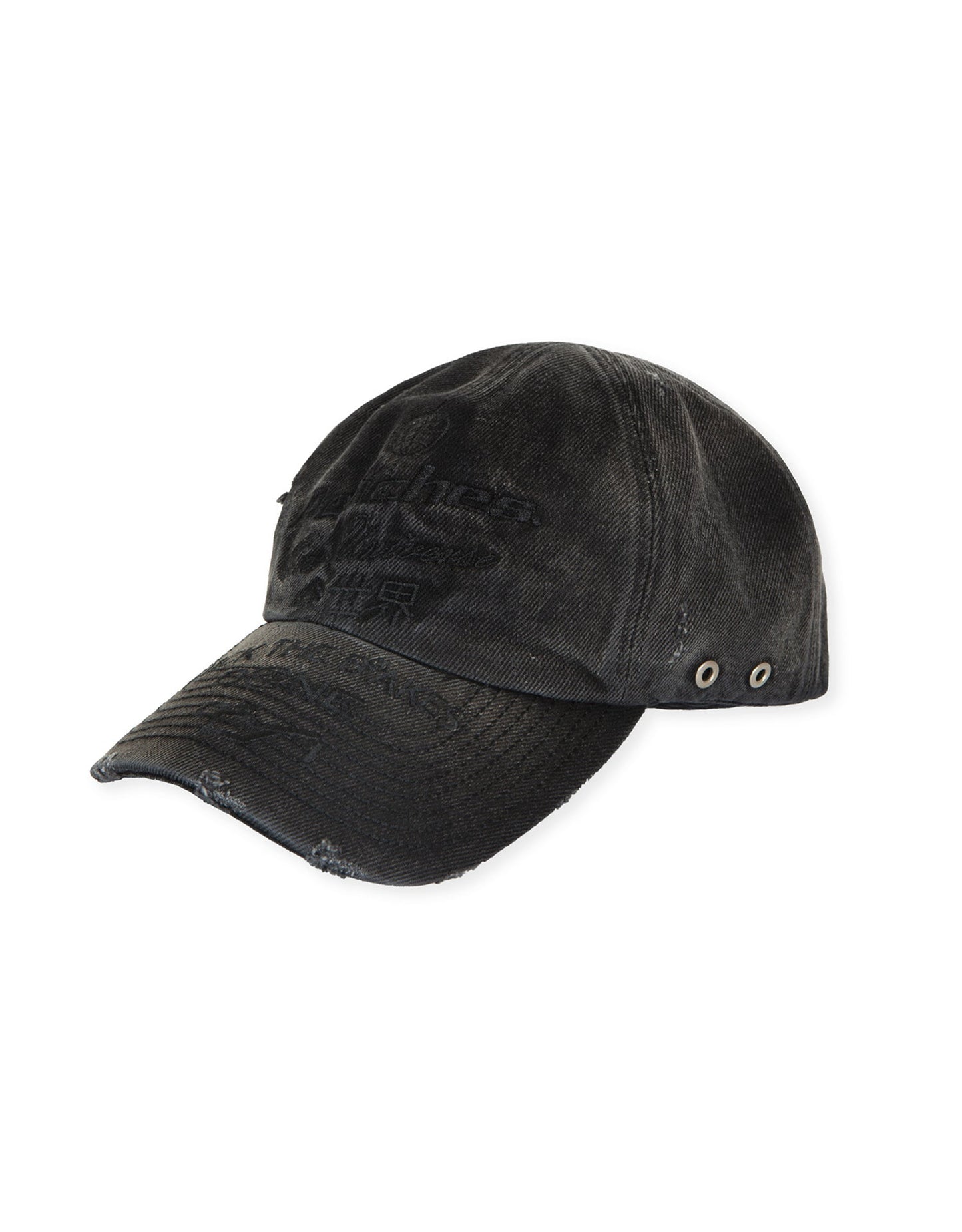 STAPLE LOGO DENIM CAP - BLACK STITCH