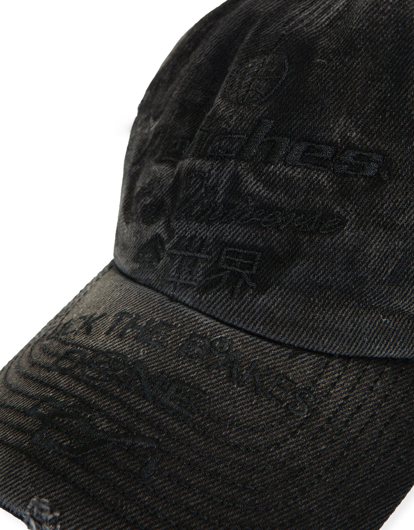 STAPLE LOGO DENIM CAP - BLACK STITCH