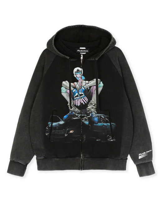 MORTAL RACER ZIP-UP HOODIE