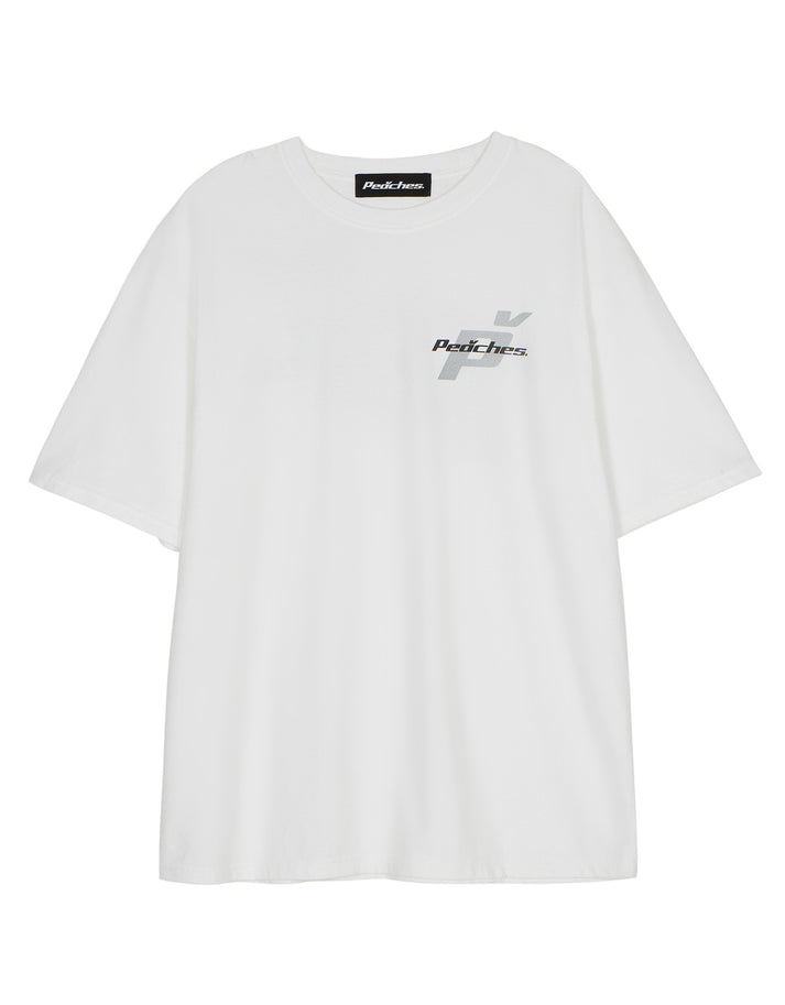 SIGNATURE LOGO TEE WHITE – Peaches. One Universe